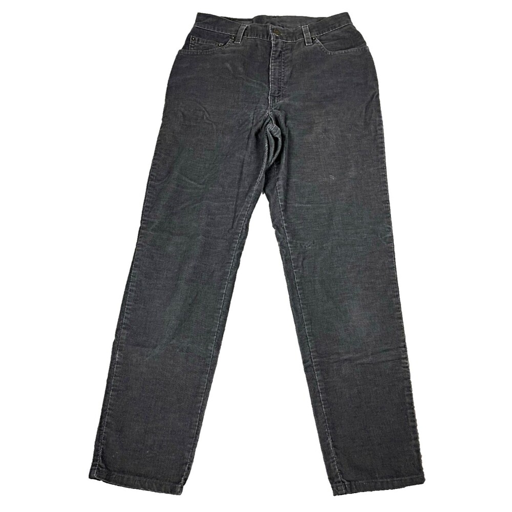 VTG 00s Y2K Levis 550 Women 8 M Mis Gray Corduroy Pants Relaxed Tapered Mid Rise